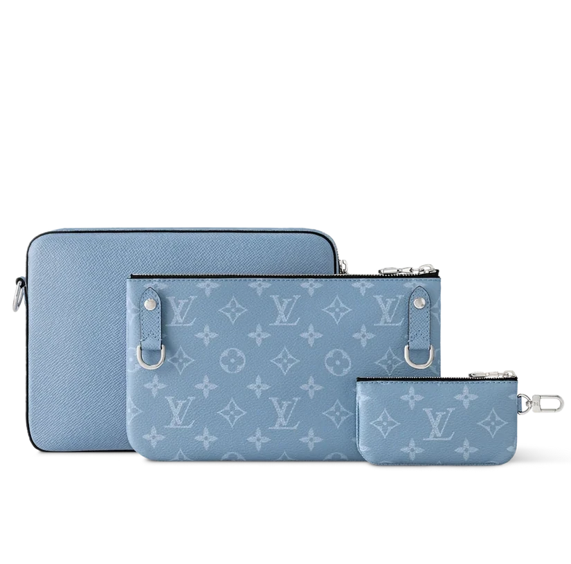 Triple sac bandoulière mono blue