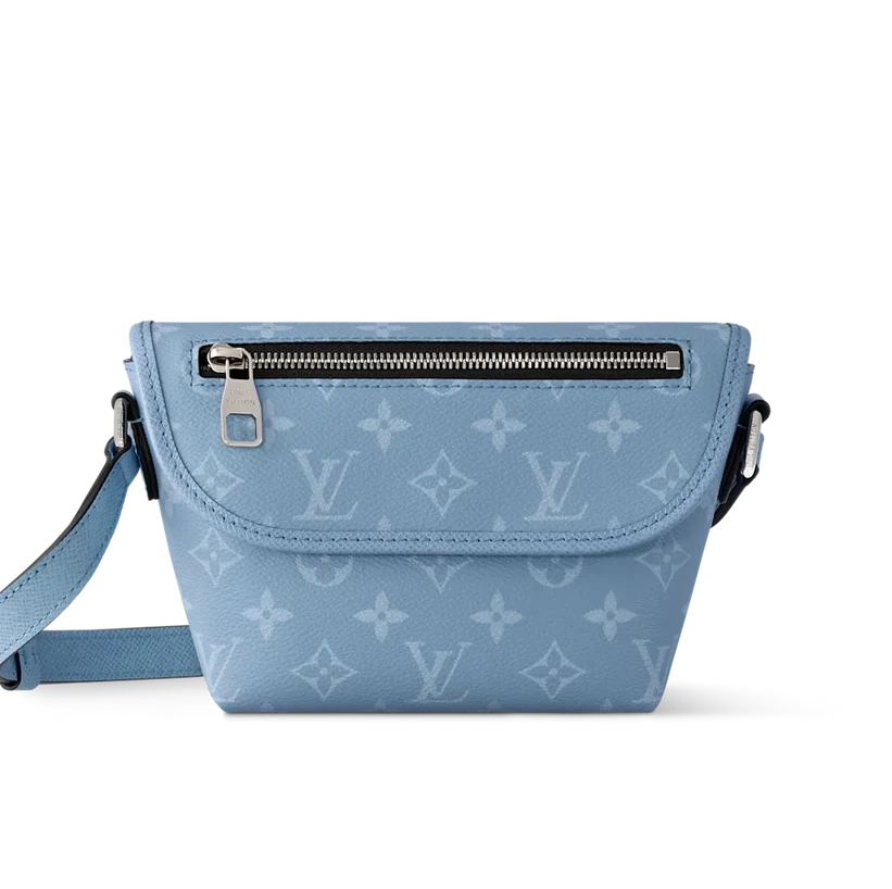 Sac zip blue mono